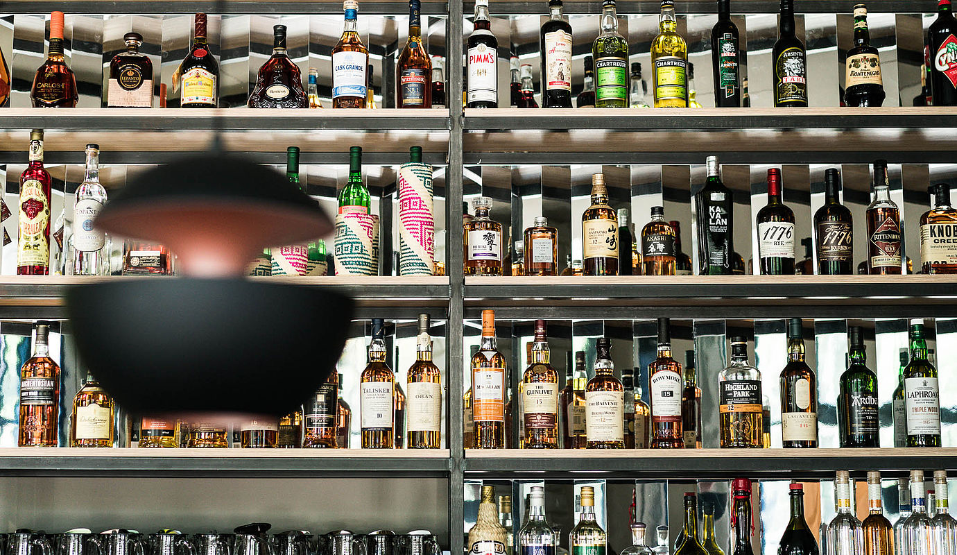 Die üppig ausgestattete HERBARIUM Bar im Hotel FREIgeist in Göttingen